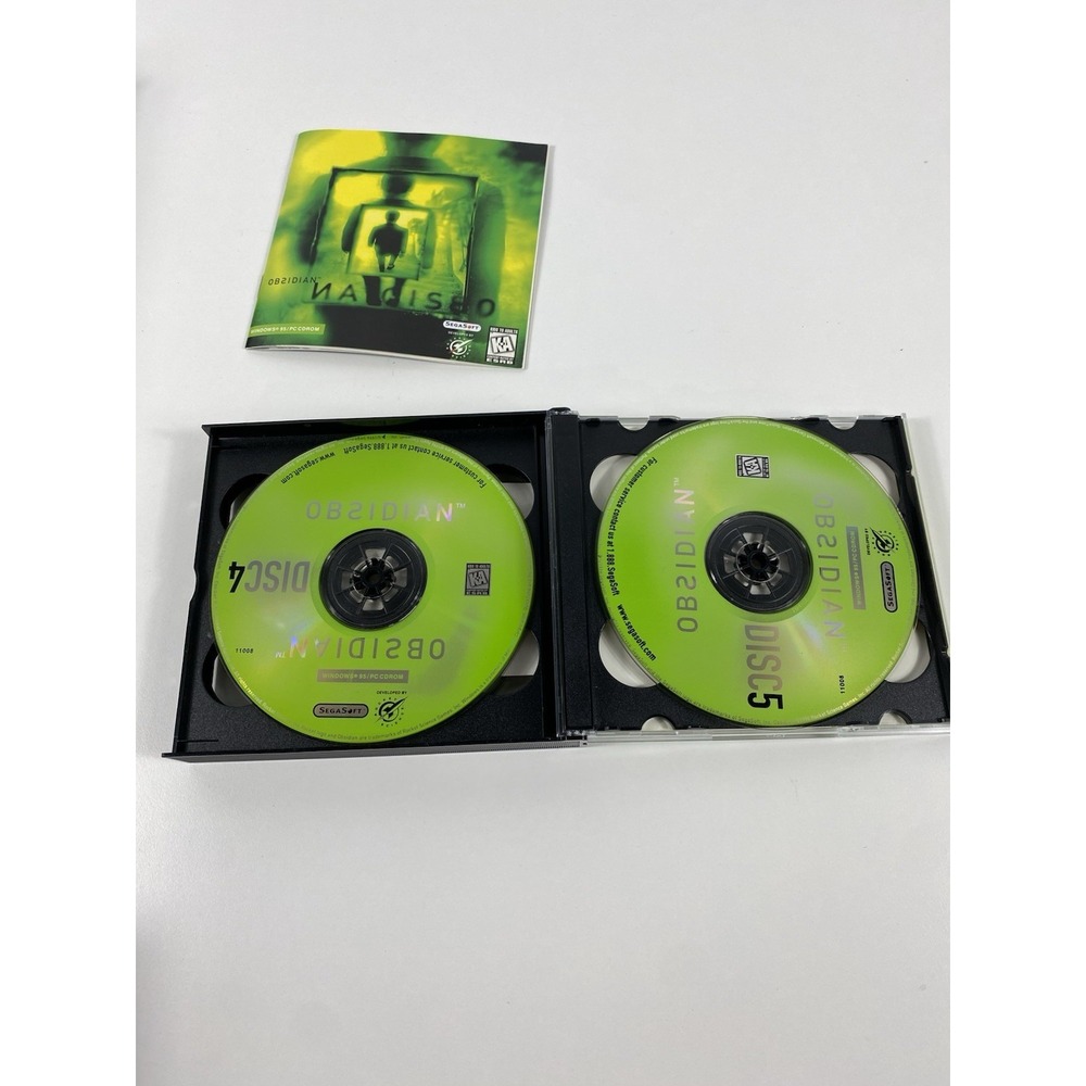 Obsidian 5 Disc PC Game ~ Big Box ~ SegaSoft 1996 SCI FI CIB - Picture 7 of 7